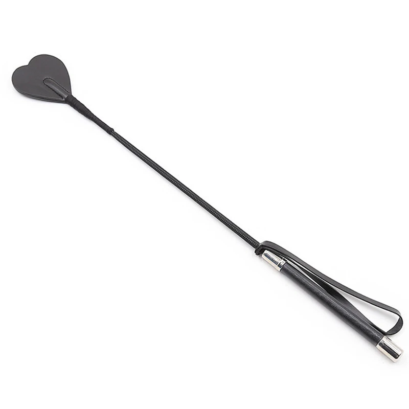 53.5CM PU Leather Heart-Shaped Horse Whip Premium Crops Equestrianism Paddles Riding Crop Horse Whips 4