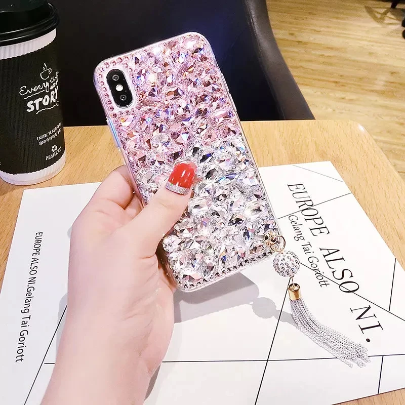 Glitter Rhinestone Protective Phone Case with Shiny Diamond Design