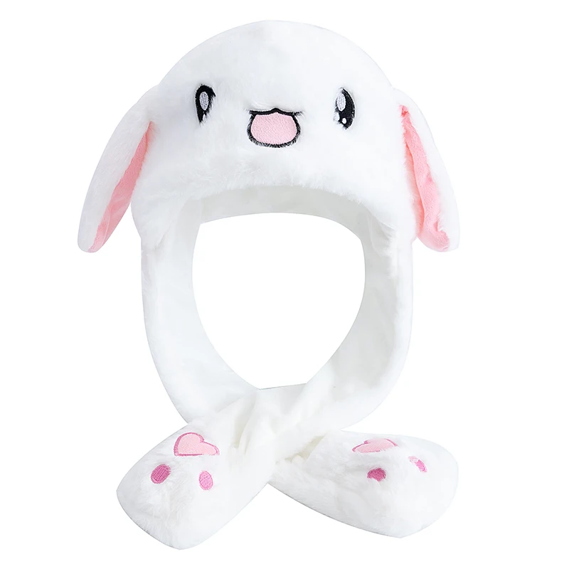 Hot Sale Ear Moving Up Couple Cap Cute Hat Women Girls Funny Hat Rabbits Style Ears Plush Fur Winter Lovely Hat ﻿