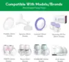 Flange Inserts 13/15/17/18/19/20/21mm Compatible with Momcozy/XIMYRA/YOUHA Etc 24mm Wearable Breast Pump 24mm Shield/Flange 3