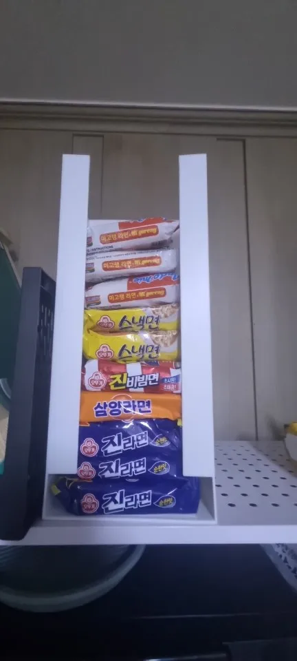 Korea Ramen Storage Box Kitchen Instant Noodle Cup Tissue Storage Bins Facial Mask Storage Box Multi-function Tabletop Organizer photo review