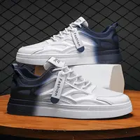 Mesh Men Casual Shoes Flat Lace-up Platform Shoes for Men Breathable Outdoor Non-slip Vulcanize Shoes White All-match Sneakers 1