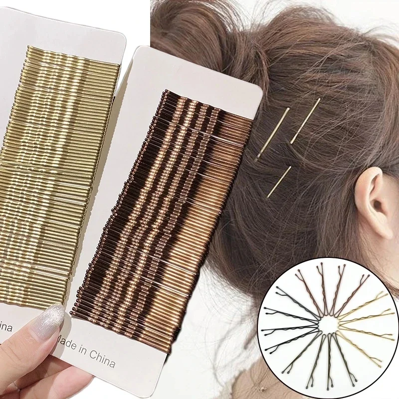 

Y2K U-shaped Hairpins Women Curly Wavy Headwear Girls Simple Metal Bobby Barrettes Bridal Hairstyle Tools Accessories