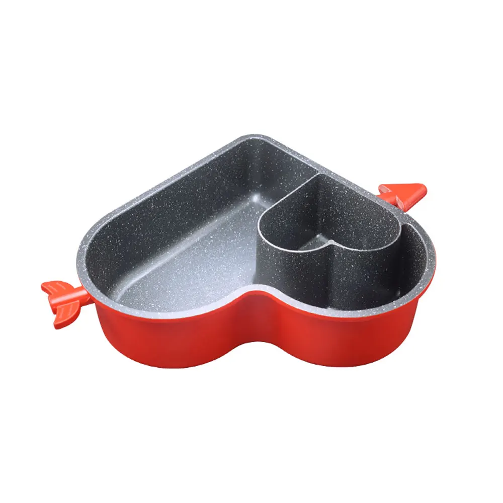 Commercial love Maifan stone non-stick mandarin duck pot hot pot shop special heart-shaped small hot pot pot medical stone soup pot household non stick two ear cooker induction cooker gas gas cooker special steam stew pot