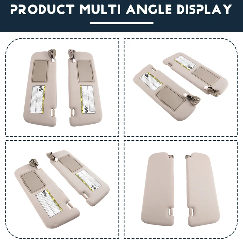 Sun Visor Driver Left Side Beige for 2006-2008 Hyundai Sonata