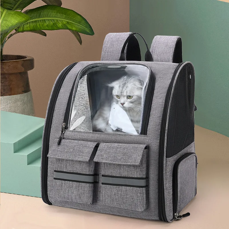 Portable Transport Trolley Bag Pet Carrier Bag Pet Carrier Backpack Pet Bag for Pet Breathable Space Capsule Carrier Backpack for Cat and Dog High Quality Carrying Travel