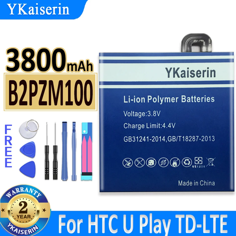 

B2PZM100 YKaiserin Battery 5500mAh for HTC Alpine, U Play, U Play TD-LTE, U Play TD-LTE Dual SIM Replacement Bateria