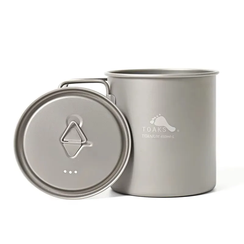 TOAKS Titanium 450ml Cup with Lid (Ultralight Version) Titanium Cup 0.3mm Thickness 62g Outdoor Camping Equipment 4