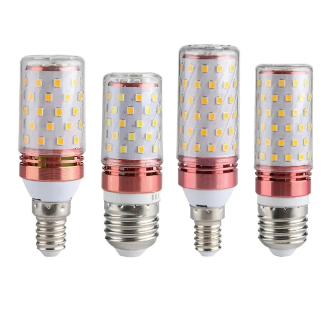 

Led Corn Bulb Tri-color Light E14 Chandelier Candle Light E27 Lamp 2835 SMD110V 220V Warm White 3000K Cool White 6500K