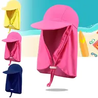 Multicolor Kids Anti-UV Sunscreen Hat Gift Breathable Outdoor Child Beach Cap Nylon Swimming Large Brimmed Hat Summer 1