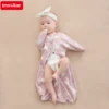 Newborn Baby Sleeping Bags Raised Hand Anti-shock Cotton Printed Sleepsacks Swaddle Blanket New Born Baby Items Baby Swaddle 2