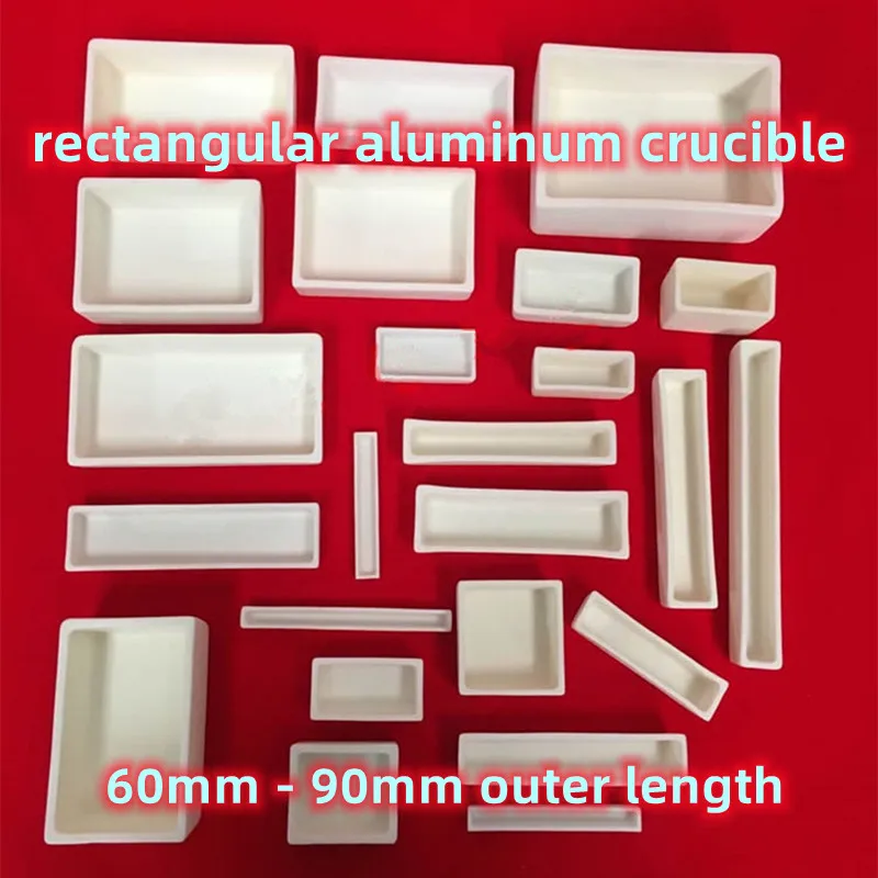 

Rectangular Aluminum Boat 60*30mm, 70*12mm, 75*18mm, 80*10mm, 90*60mm Square Al2O3 99% Pure Alumina Corundum / Ceramic Crucibles