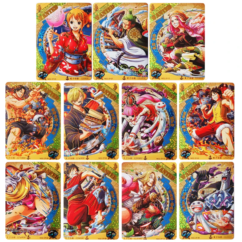 One Piece Cp Series Collection Card Monkey D. Rufy Sanji Nami Personaggi Anime Abbronzanti Flash Card Cartoon Toys Regalo Di Natale
