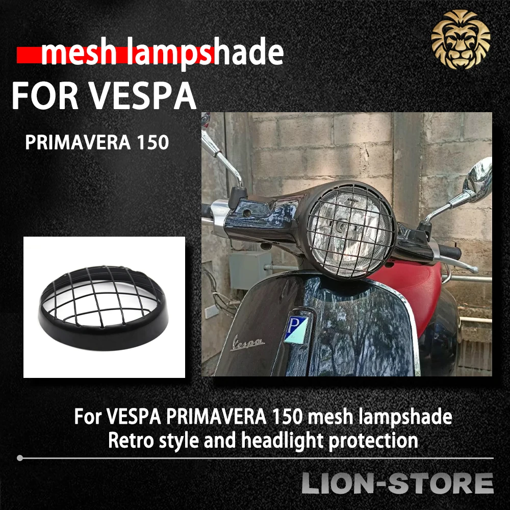 Per Vespa Primavera 150 Primavera150 Mesh Paralume Grid Light Cover Accessori Moto 2012 2016 2018 2020 2021