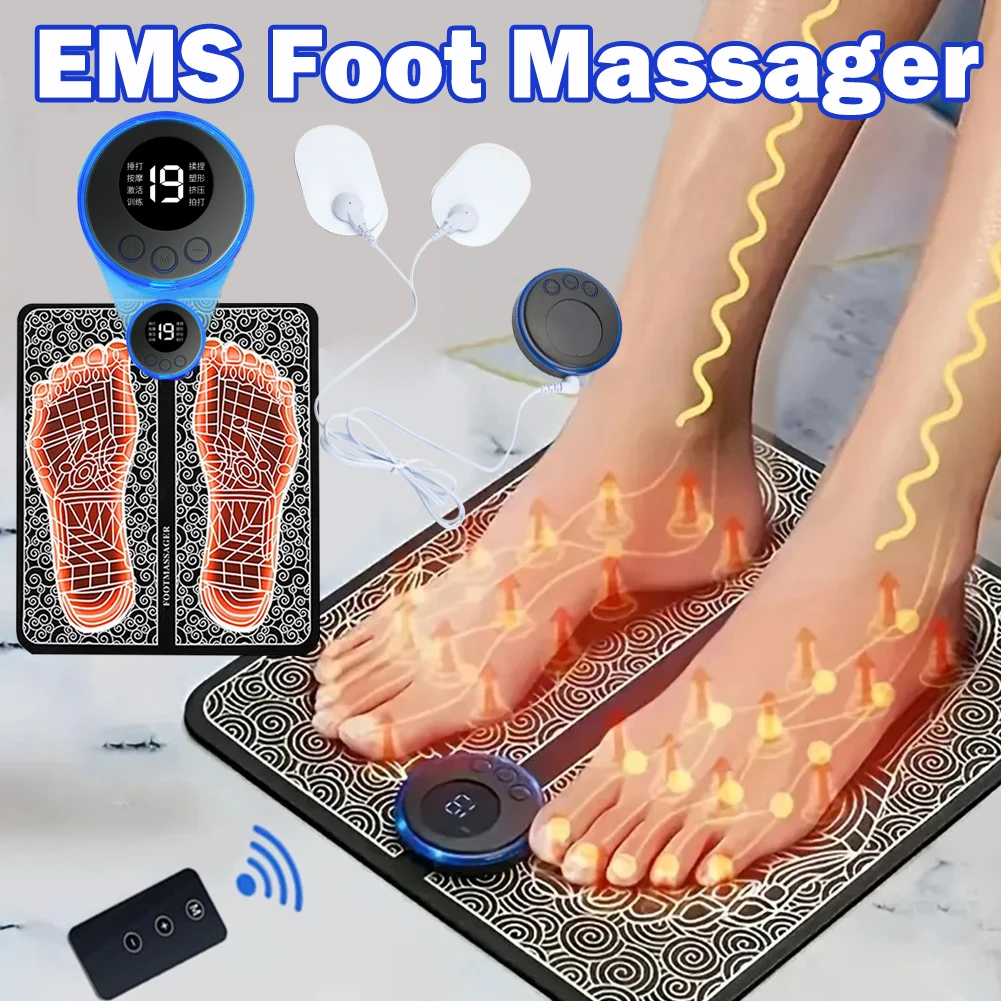 EMS Foot Massager Relaxation Pads Electric Massage Tool To Relieve Sore Feet Leg Cramps Ankle Sprain Swollen Feet Care 1