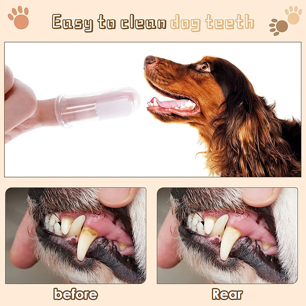 Title 5, Pet Finger Toothbrush for Dogs & Cats Extra Sof...