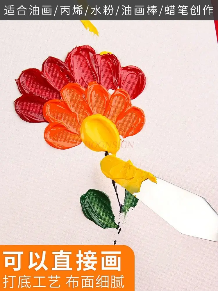 8pcs 리넨 오일 프레임, 캔버스 백 네일이있는 유화 천 프레임, 유화 프레임, 고운 곡물 캔버스