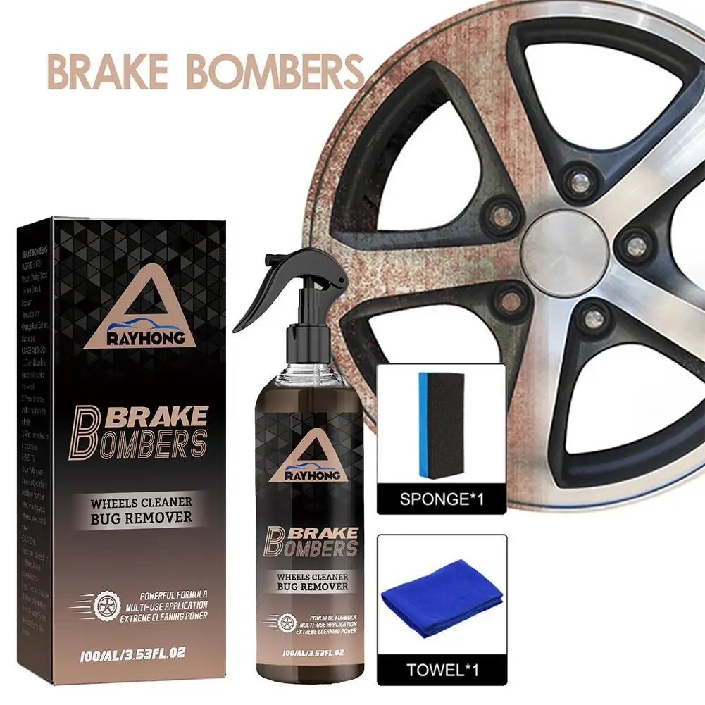 CarWheelCleanerSprayDustRemovalProtectWheelsAndBrakeDiscs