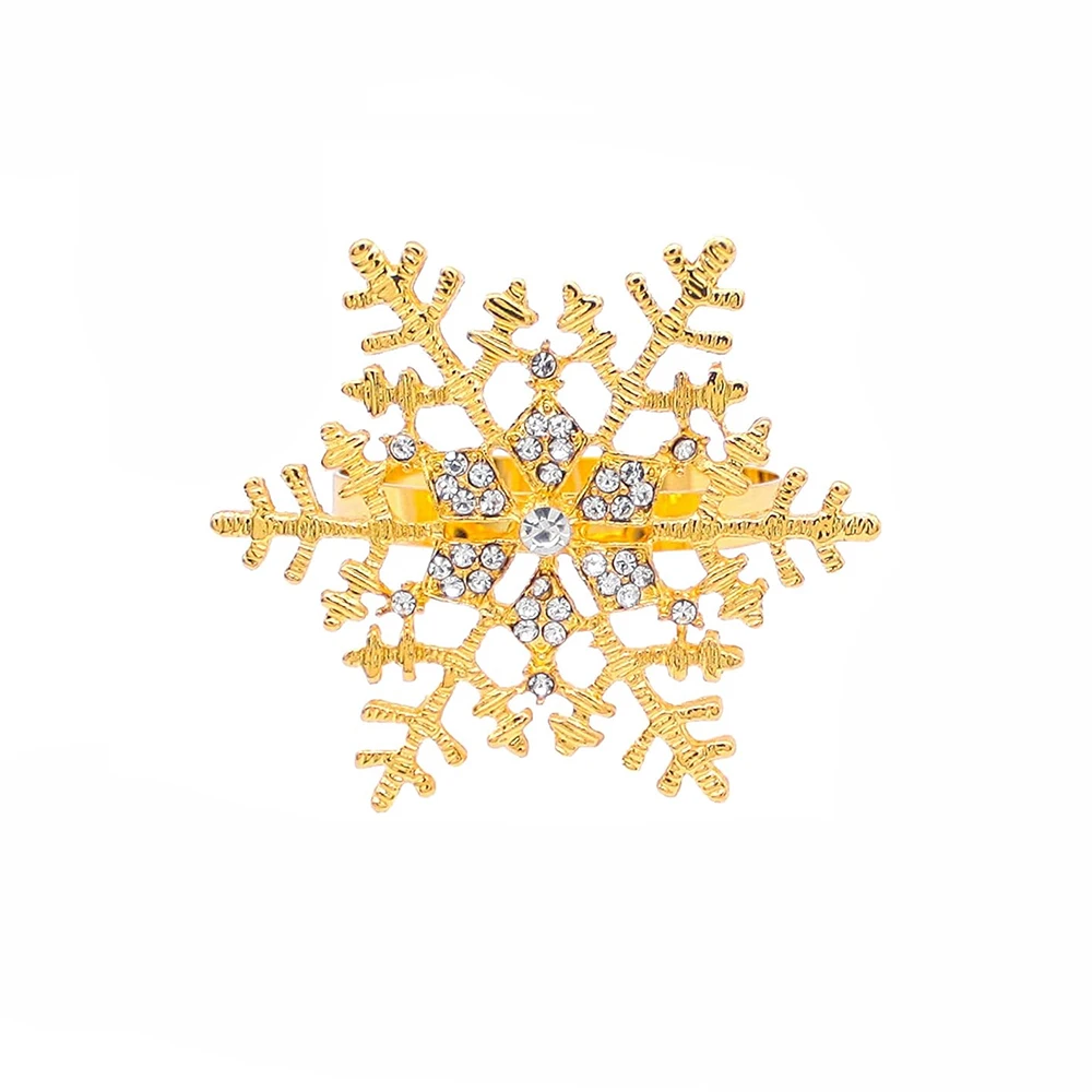 WedDecor Servilleteros De Navidad, Diseño De Copo De Nieve, Servilletas 