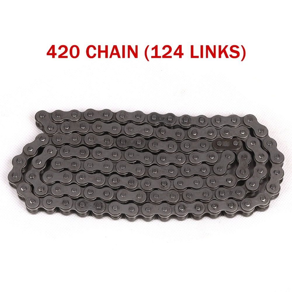 Motorcycle 350 420 Chain 160 124 Links for Go Kart 168 Engine Karting Minibike Fun Centrifugal Automatic Key Built Clutch Parts