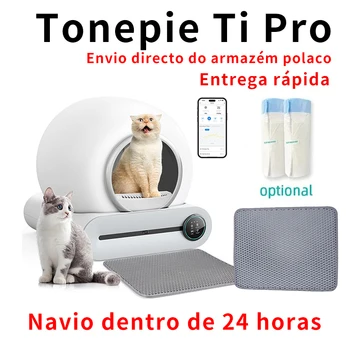 Tonepie 고양이 쓰레기통 자동 청소 변기, 앱 제어, 대형 65L 영어 Arenero Autolimpieza, 직송 2024