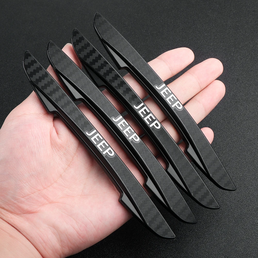 4Pcs 실리콘 자동차 스타일링 도어 에지 충돌 방지 가드 보호 스트립 지프 랭글러 레니게이드 컴패스 글래디에이터 체로키