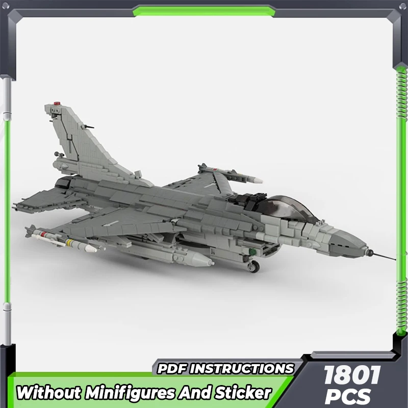

Moc Building Bricks Military Model F-16C Black Falcon Fighter Technology Modular Block Gifts Toys For Children DIY Sets Assembly