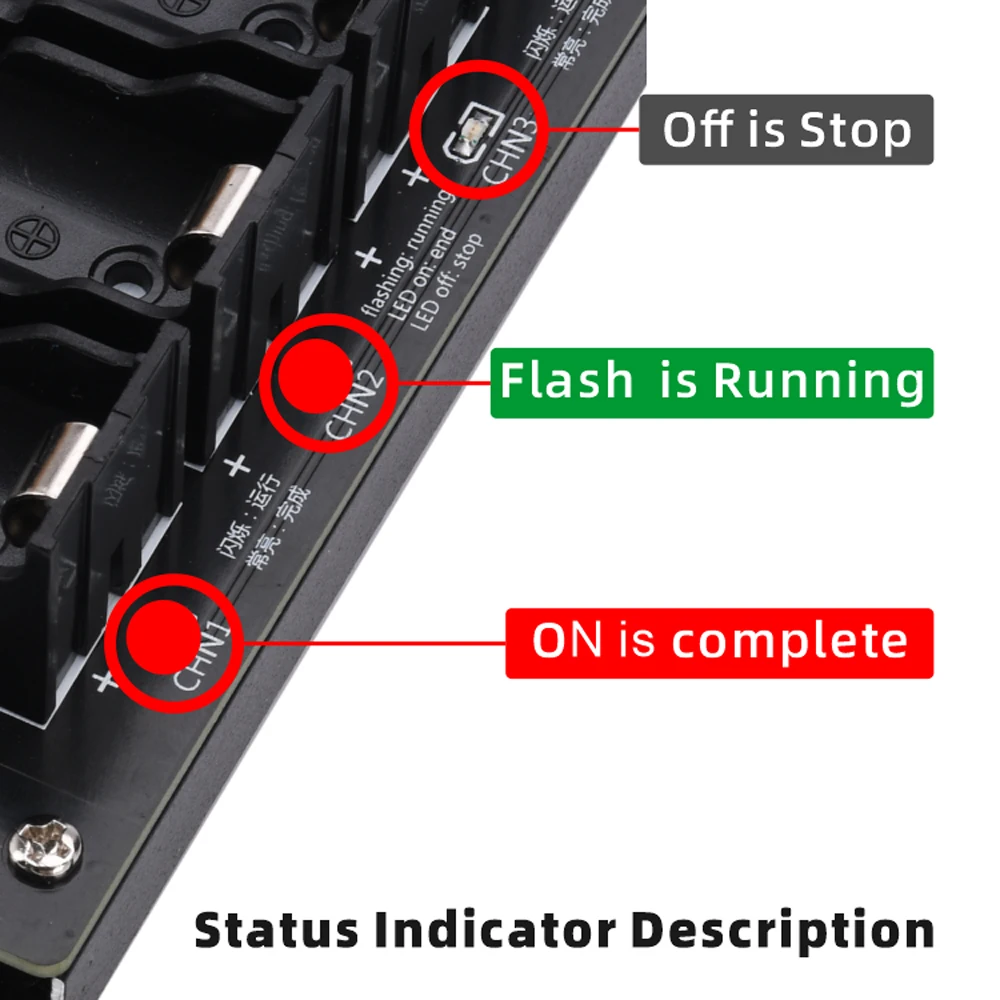 8-Channel 21700 18650 Lithium Battery Auto Charge/Discharge Tester Capacity Internal Resistance Tester 2.4-in Color Screen DC 5V 6