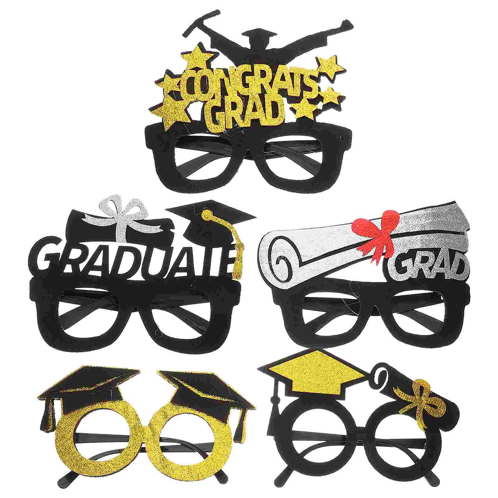 

5 шт., декоративные бумажные очки для фотографий