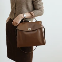 Korean Style Simple Flip Cover Women's Shoulder Bag New Suede Backpack Ladies Large Capacity Simple Fashion Tote Handbag 2025 1