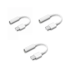 Premium USB Type - C to 3.5mm Audio Adapter Cable (White3pcs)