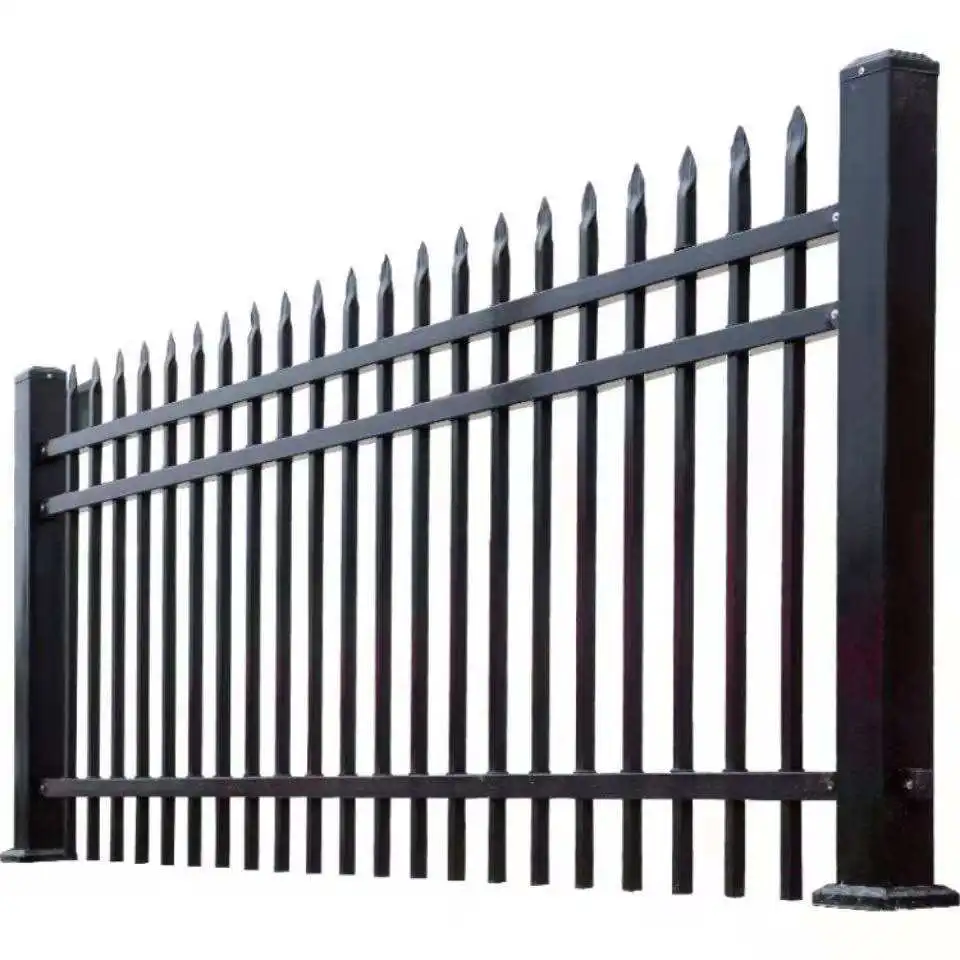 Hard PVC Fencing Trellis Gates Residential Panels Hot Dipped Galvanized Aluminum Palisade Fence or Powder Coated 2