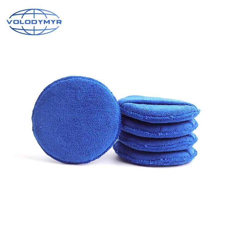

Car Foam Sponge Microfiber Wax Applicator 5Pcs 6inch Blue Orange and Cyan for Polishing Pads Auto Care Clean Detailing Waxing