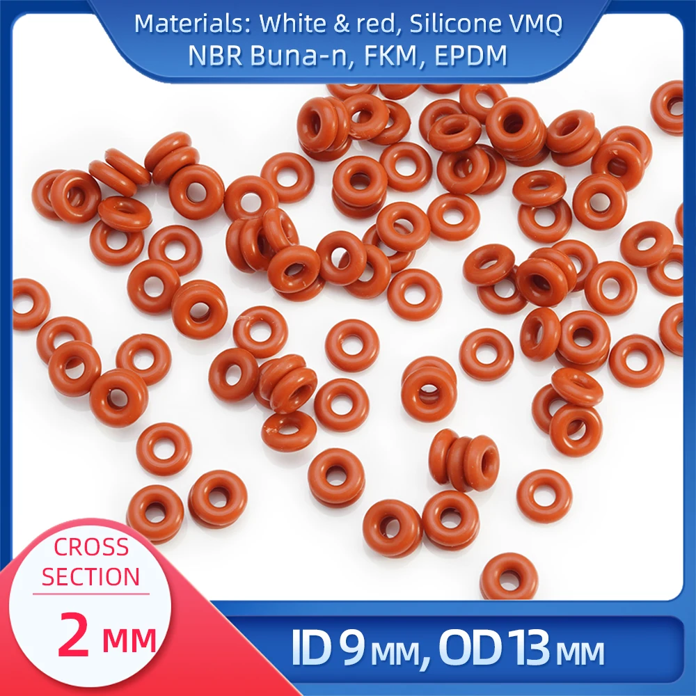O Ring Cs 2 Mm Id 9 Mm Od 13 Mm Materiale Con Guarnizione In Silicone Vmq Nbr Oring Guarnizione Per La Macchina Da Caffè Brew Group Connector