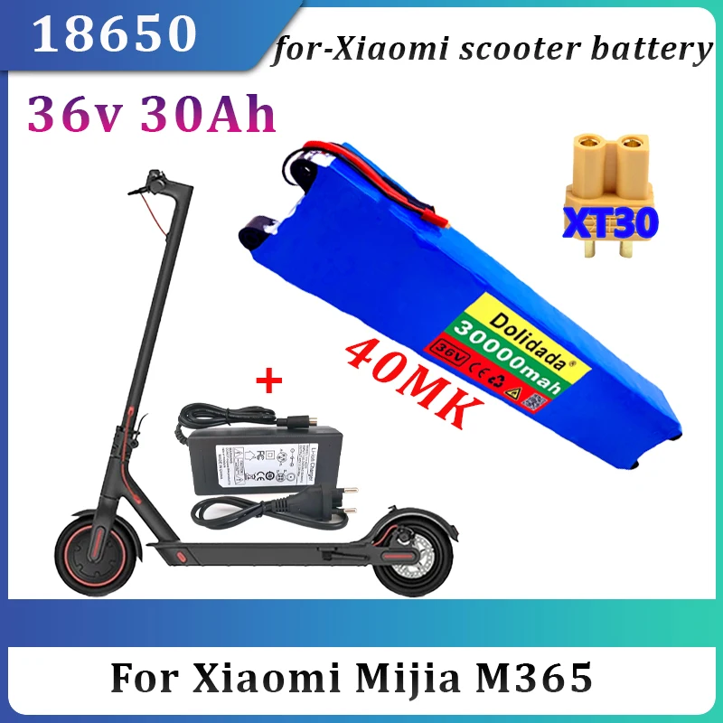 

36V Rechargeable Lithium Battery Pack 30Ah High Power 10S3P Suitable for Xiaomi Mijia M365 Electric Scooter Battery Hoverboard