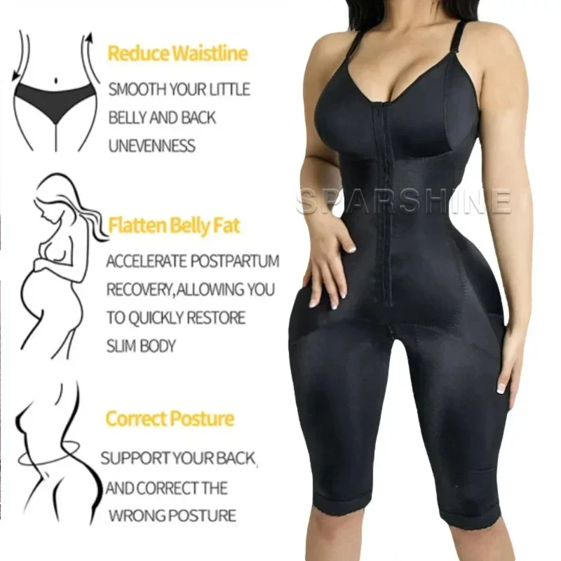 Fajas Colombianas High Compression Slimming Control Belly Seamless Corset Full Body Butt Lifter Flat Belly Shapewear With Bra