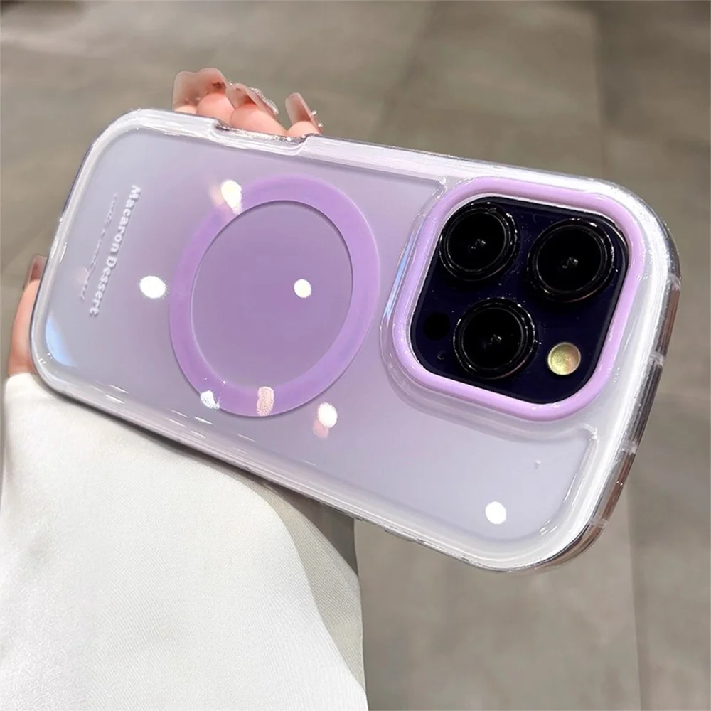 Magsafe Magnetic Gradient Glossy Phone Case with Wireless Charging Capability