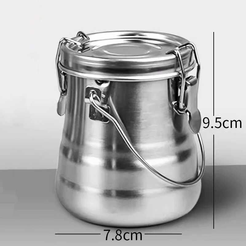 Stainless Steel Brush Washing Bucket Portable Sealed Container with Lid Air Drying Pen Holder for Painting Art Supplies