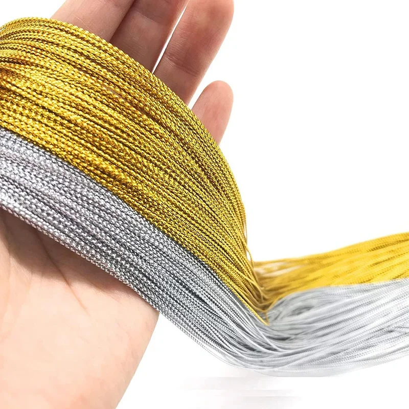 Luxurious Metallic Gold and Silver Crafting Cord - 100m, 1mm Thick