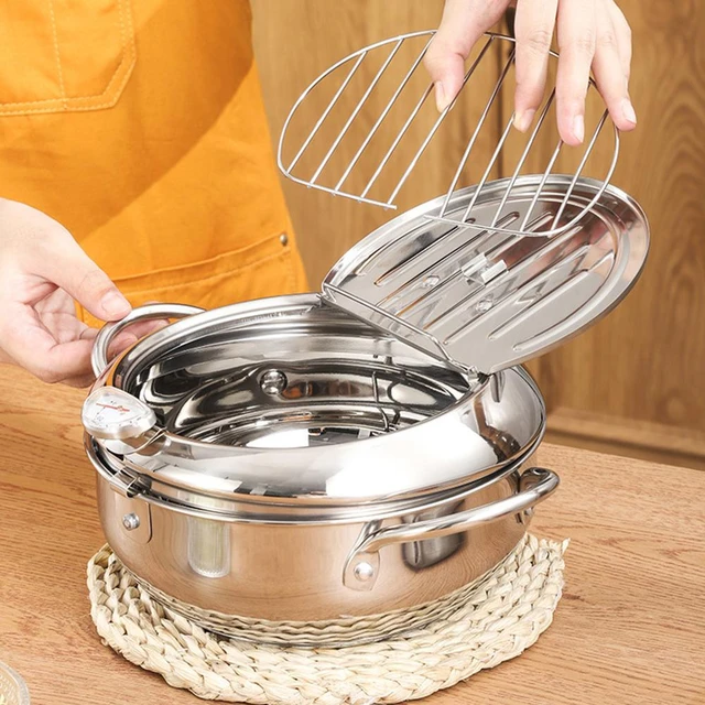 Stainless Steel Deep Frying Pan  304 Stainless Steel Frying Pot - 304  Stainless - Aliexpress
