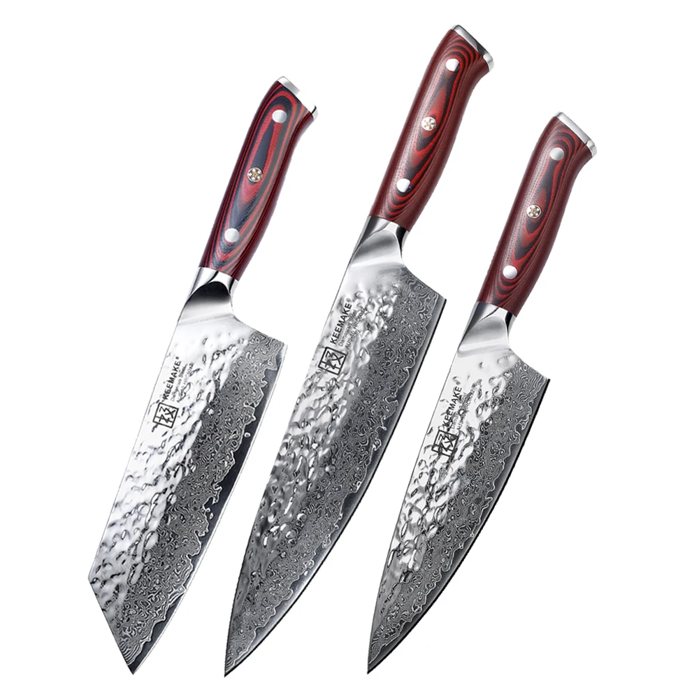 KEEMAKE Chef Knife Set 3 Piece, Sharp Kitchen Knives Set Professional  Cooking Knife Set, German Stainless Steel 1.4116 Cutting Knives Set for  kitchen