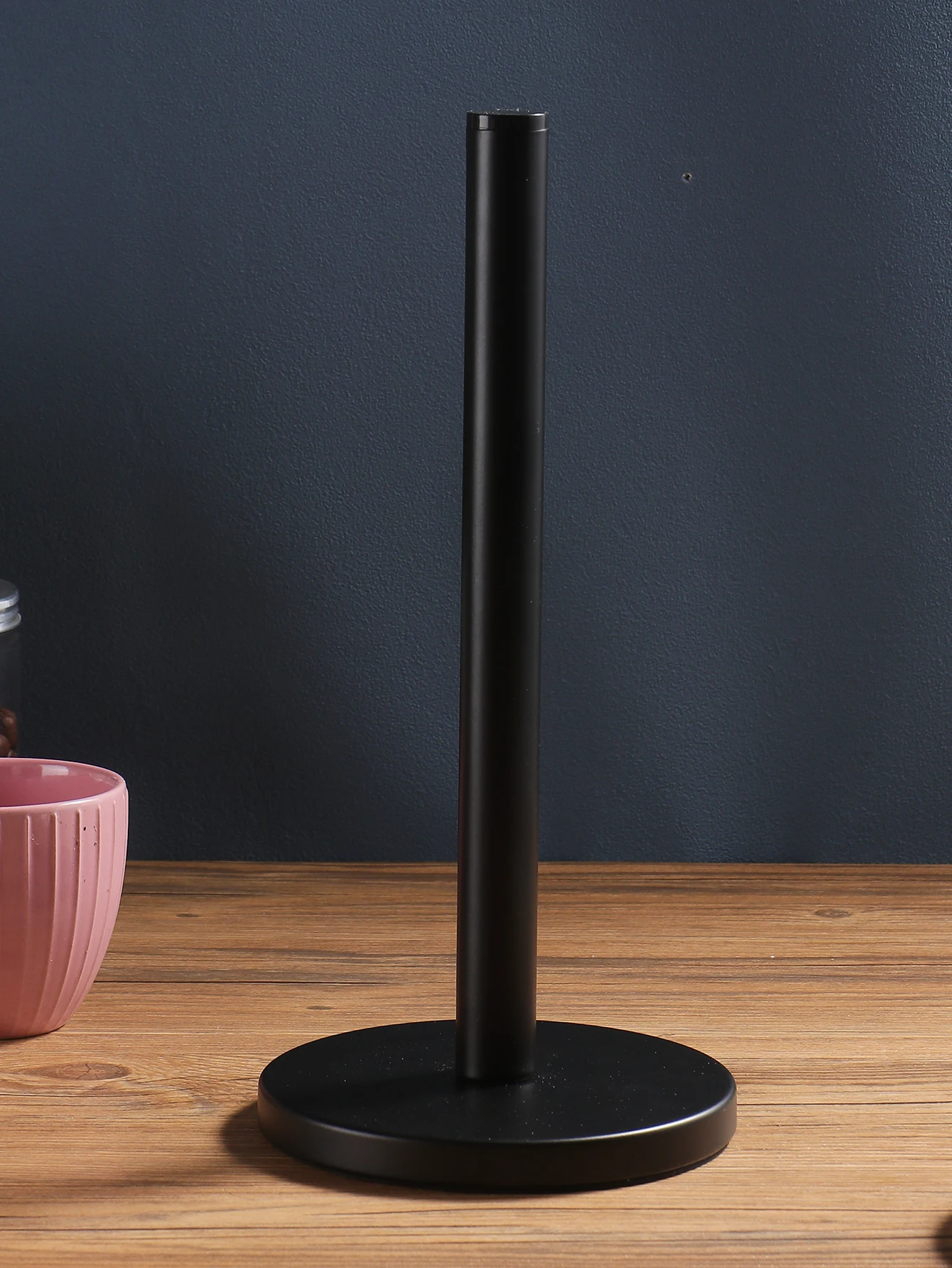 Black Paper Towel Holder Countertop Organization Free Standing Tissue Holder for Kitchen Bathroom 5