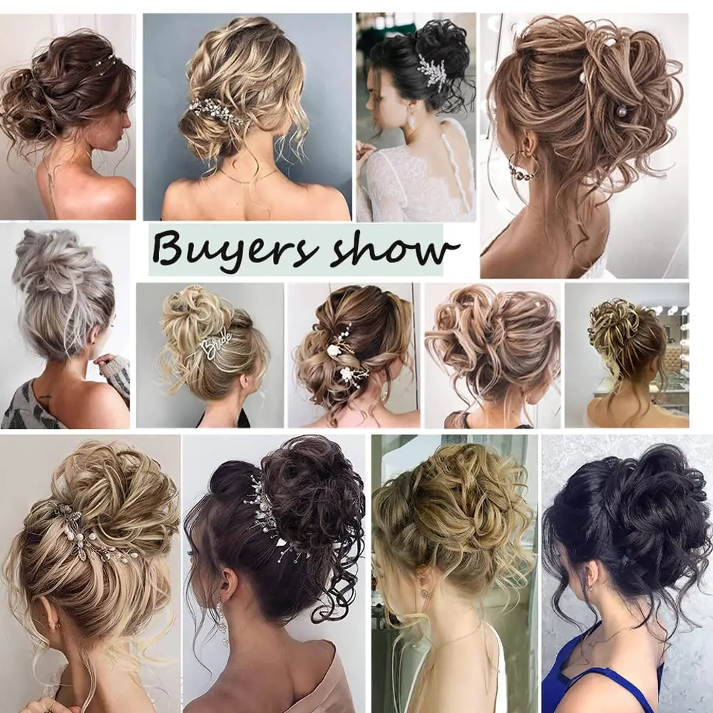 합성 곱슬 머리 롤빵 클로 Chignon 클립 헤어 롤빵 변태 가발 클립 헤어 익스텐션 Scrunchy Natural For Hairpiece Women