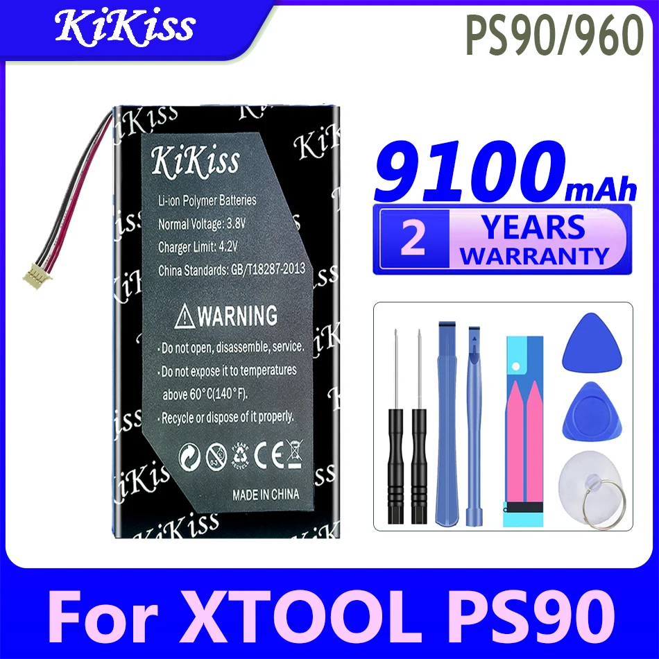 

9100mAh KiKiss Powerful Battery PS 90/960 For XTOOL PS90 Automotive OBD2 OBD 2 Car 7.4V 8.2V Li-ion Rechargeable Batteries