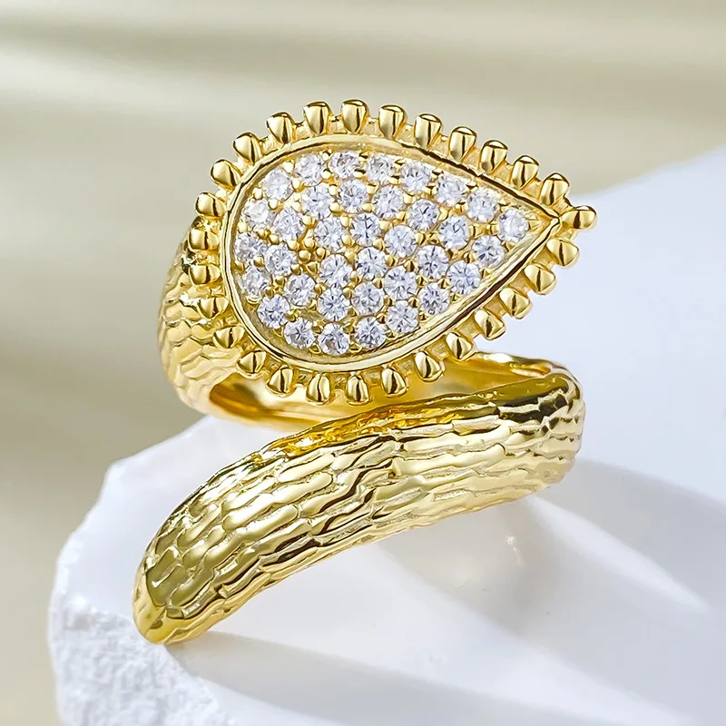 

S925 Silver Snake Ring Wedding Ring Wholesale of Cross border Instagram for Women in Europe and America