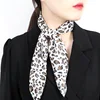 Fashion Leopard Print Square Silk Scarf 60x60cm Summer Thin Chiffon Shade Sunscreen Scarves Neck Guard Woman's Shawl V18 5