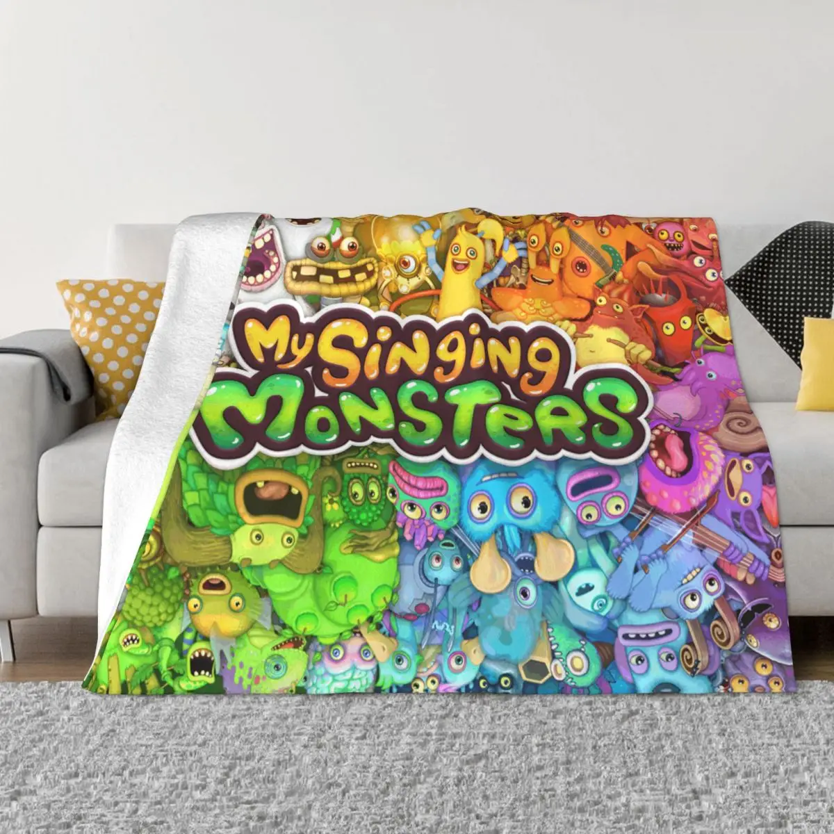 

Multifunction My Singing Monsters Blanket Merch Bed Decorative Throws And Blankets Lightweight Flannel for Car