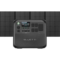 Portable Power Station AC200L Equipped with 350W Solar Panels, 2048Wh LiFePO4 Batteries, and 4 2400W AC Power Sockets 1