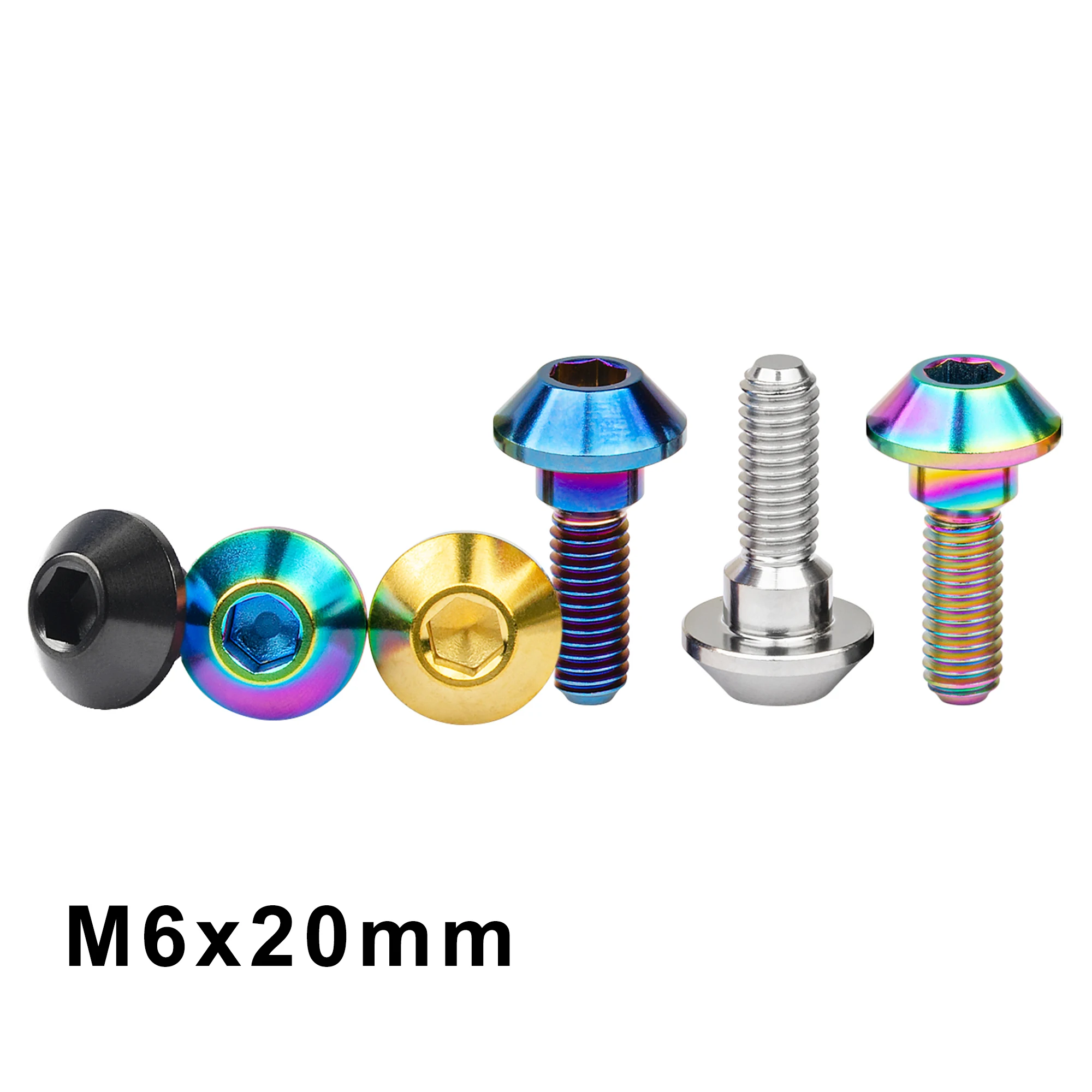 

Weiqijie 6pcs Titanium Bolts M6x20mm Hex Head Screws for Yamaha Motorcycle Brake Brakes