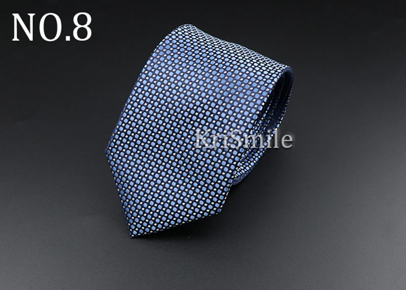 Klassische Dot Geometrie Männer Krawatten Rot Blau Schwarz Jacquard 7 cm Krawatte Mode Party Hochzeit Business Dünne Anzug Hemd zubehör – Detail 10